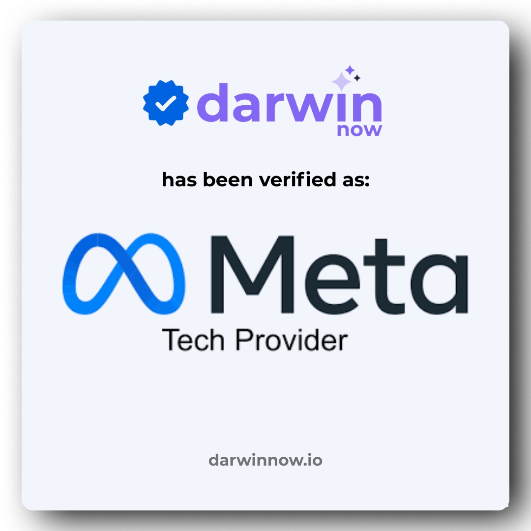 We’re now Meta Tech Provider, enabling AI-powered solutions and automation across Meta platforms: WhatsApp, Instagram, Facebook, Messenger, and Meta smart glasses.

For businesses seeking  AI agents or  automation, Darwin Now is your partner.

more at: darwinnow.io