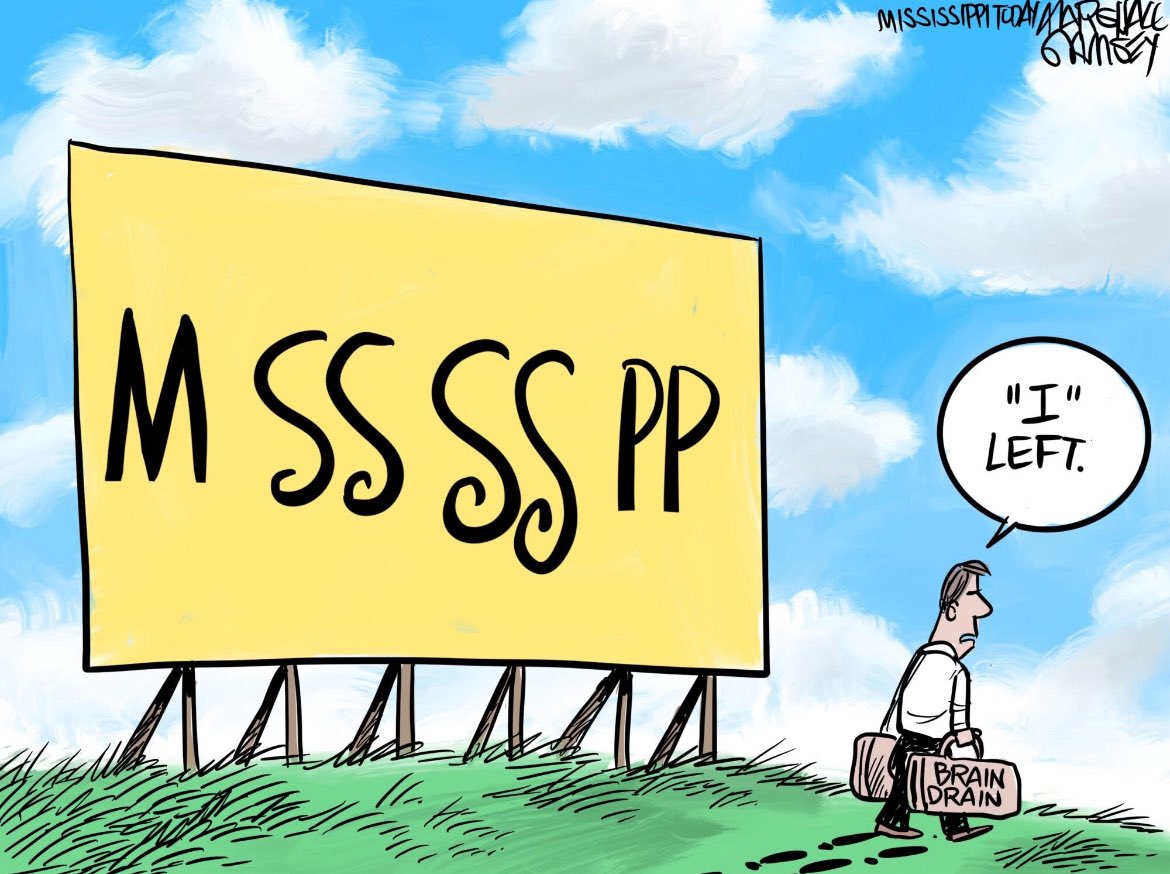 MichaelWatsonMS's tweet image. Compare the two pics below. One is from a guy on the left who likes to knock Mississippi. The other is the latest bit of great news about Mississippi’s continued success. Additionally, we had 70+ of our best and brightest incoming high school seniors kicking off our newest class…