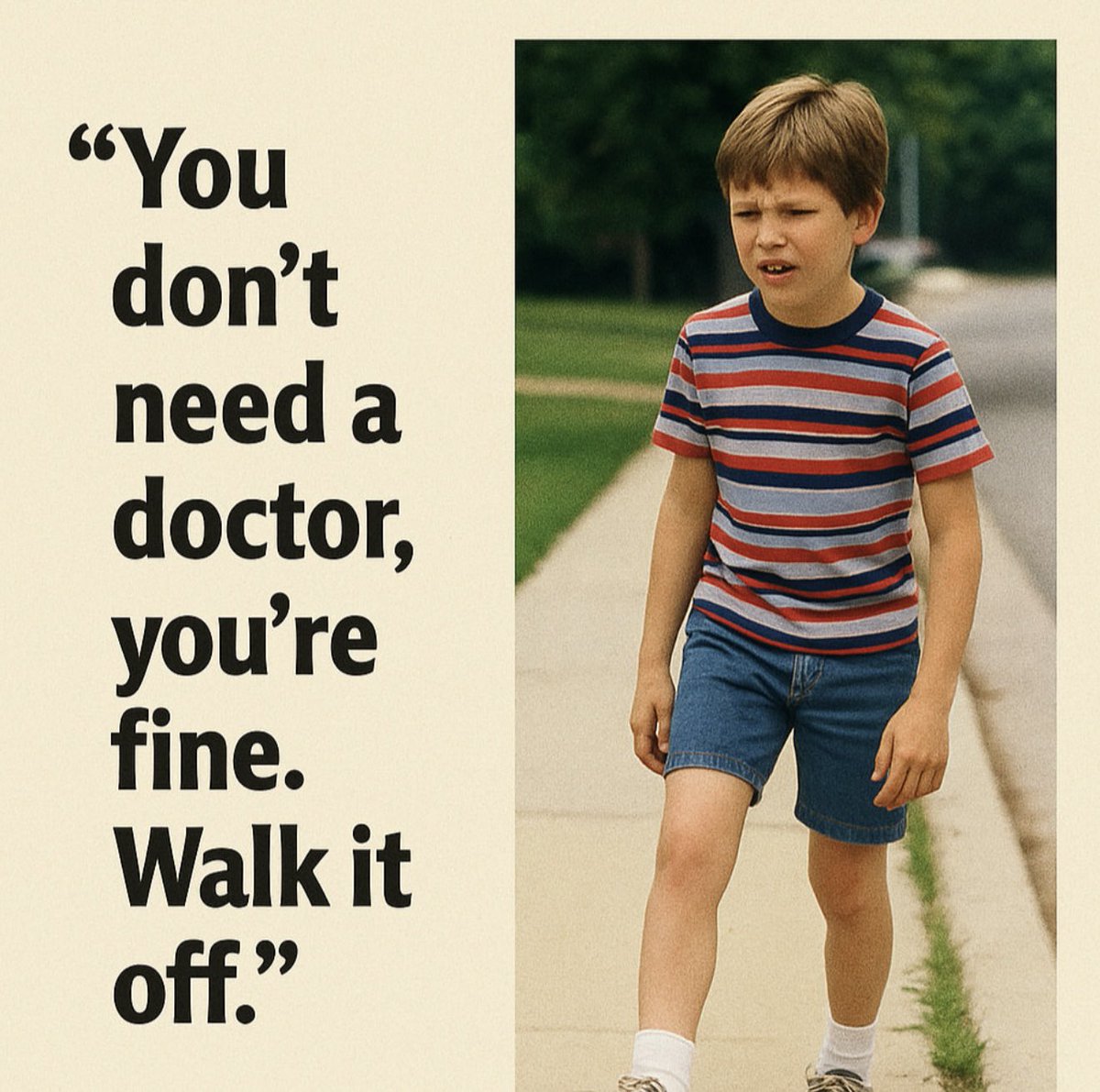 BerettaMama92FS's tweet image. 70s and 80s parents πππ
Kid....but the bone is sticking out of the skin!
Parent....there's bandaids and mercurochrome in the medicine cabinet
Feelings hurt? Riiiiiight π€ππ€£π