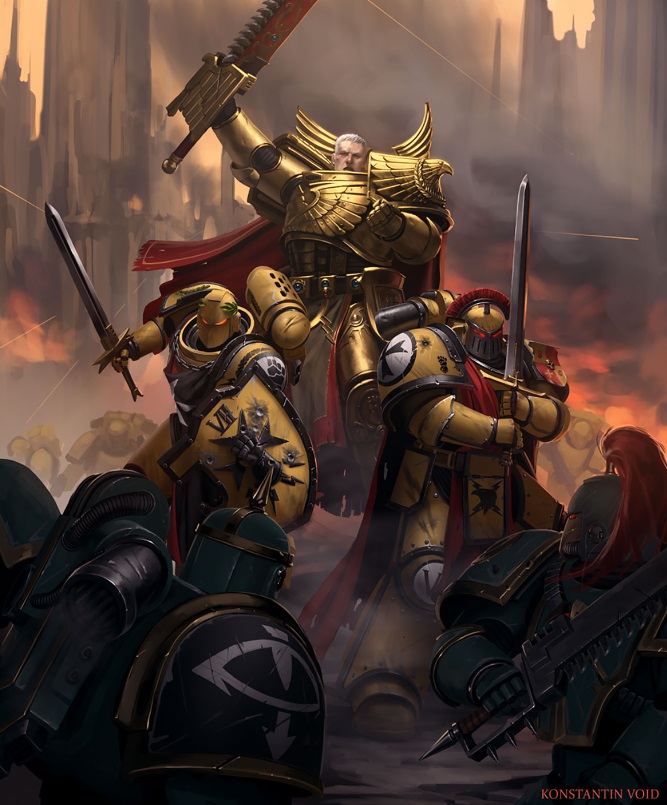 Rogal Dorn, Sigismund &amp; Valrak Art by Konstantin Void