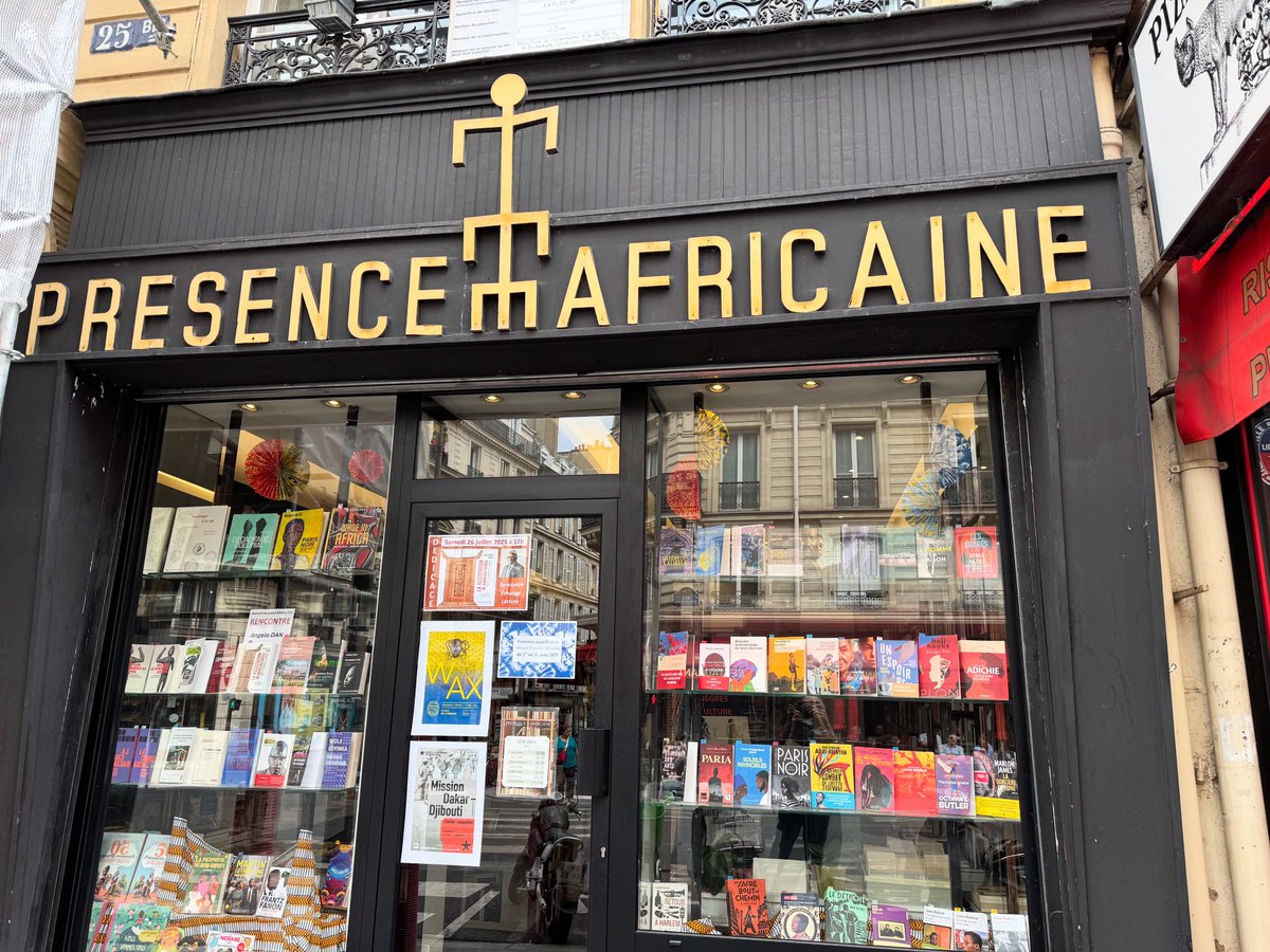 vijayprashad's tweet image. Lunch with Mirelle Fanon to celebrate her father’s 100th birthday anniversary and then a visit to the legendary Présence Africaine.