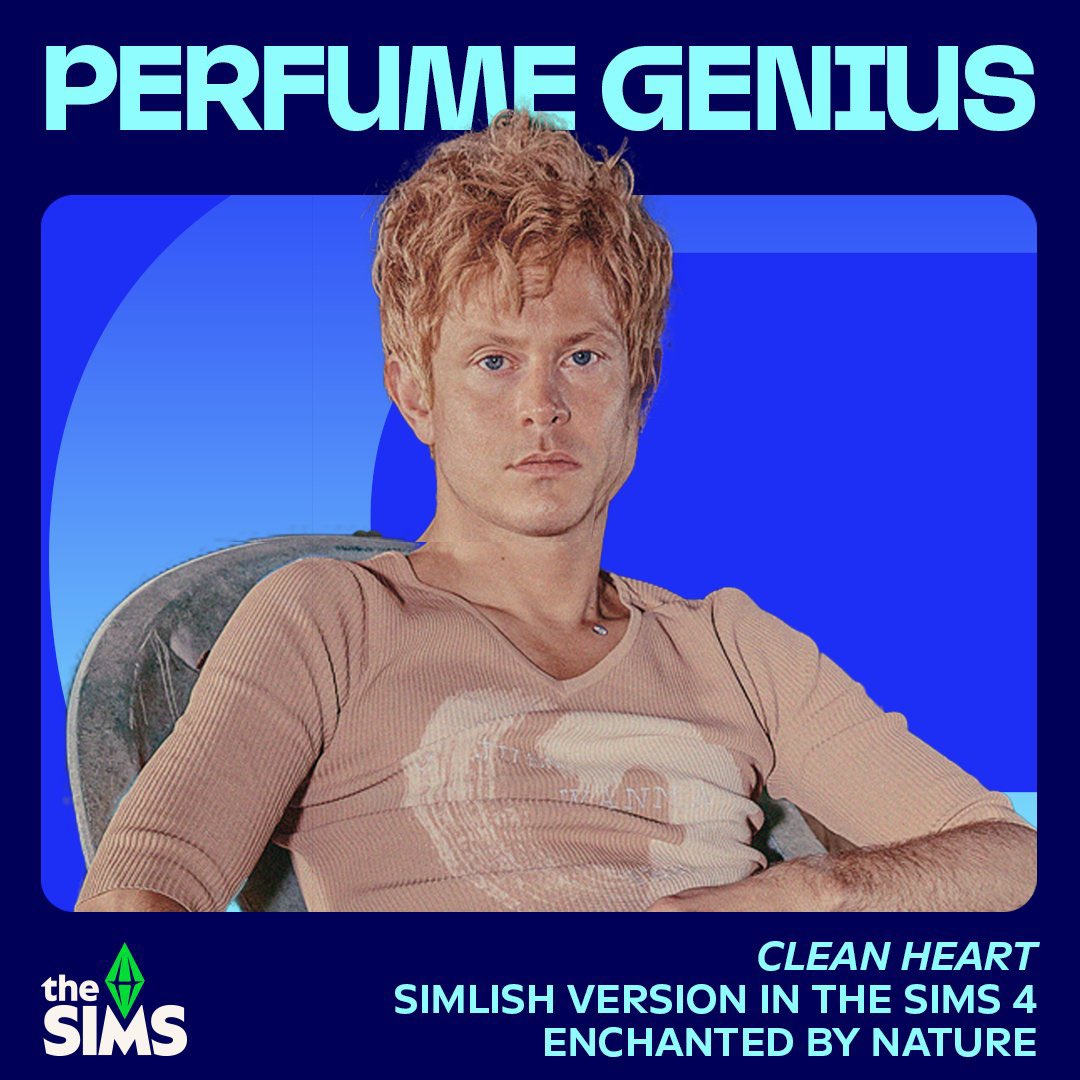 perfumegenius's tweet image. What a dream! “Clean Heart” in simlish for @TheSims ! Booza krom gagooooosh