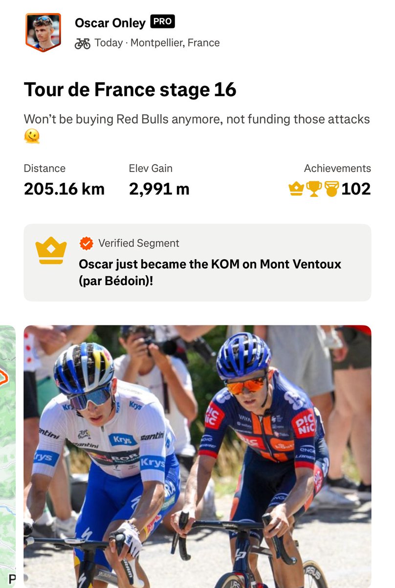 That caption 😭😂 #TDF2025