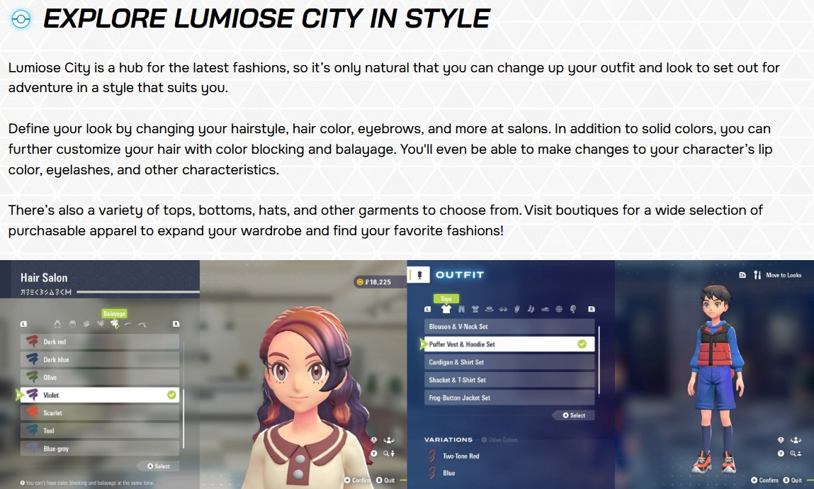 Stealth40k's tweet image. The character customization options in Pokémon Legends Z-A are definitely the best in the series to date.