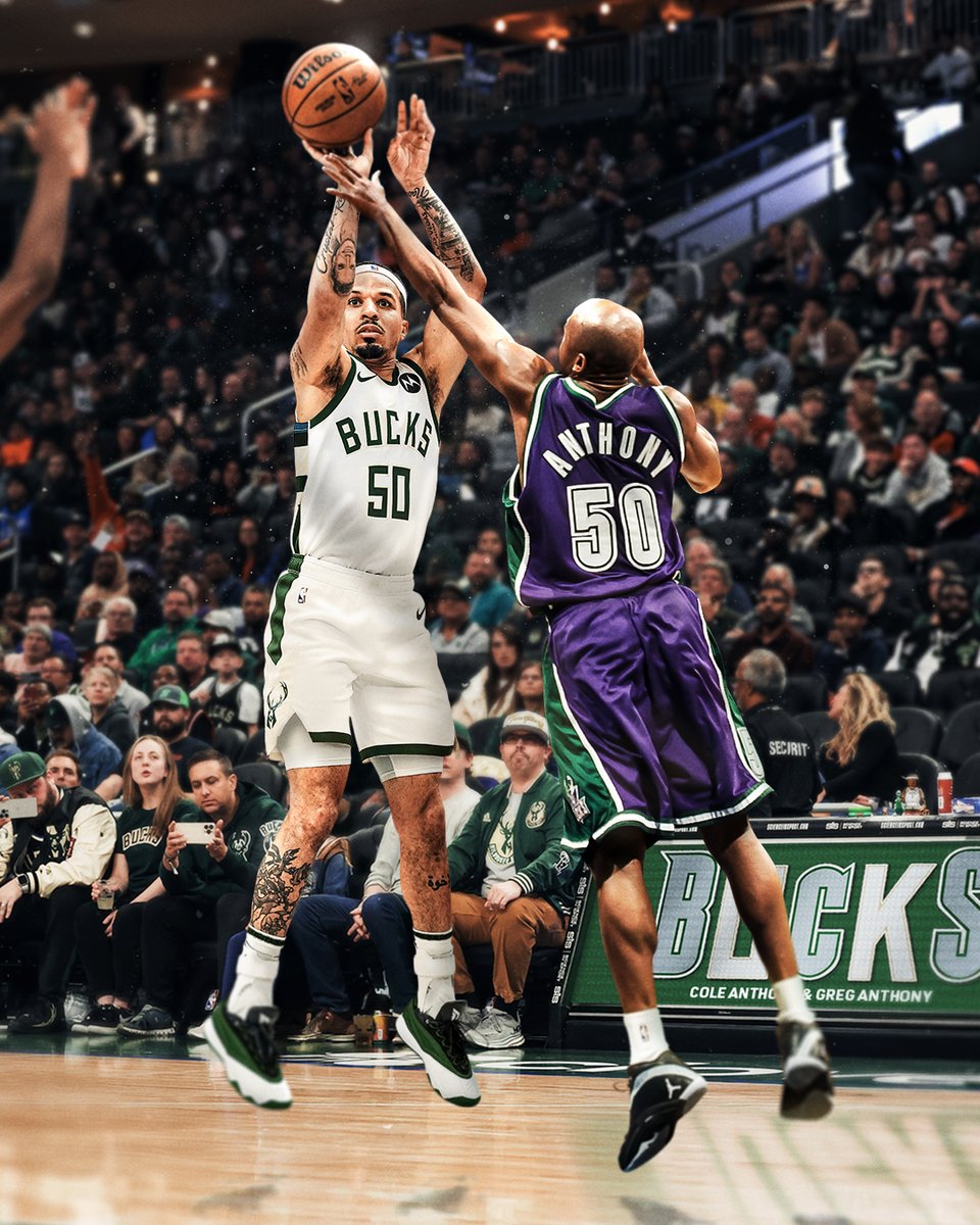 Bucks's tweet image. Familiar name. Familiar number.
Cole will wear No. 50, as his father did in 2002.