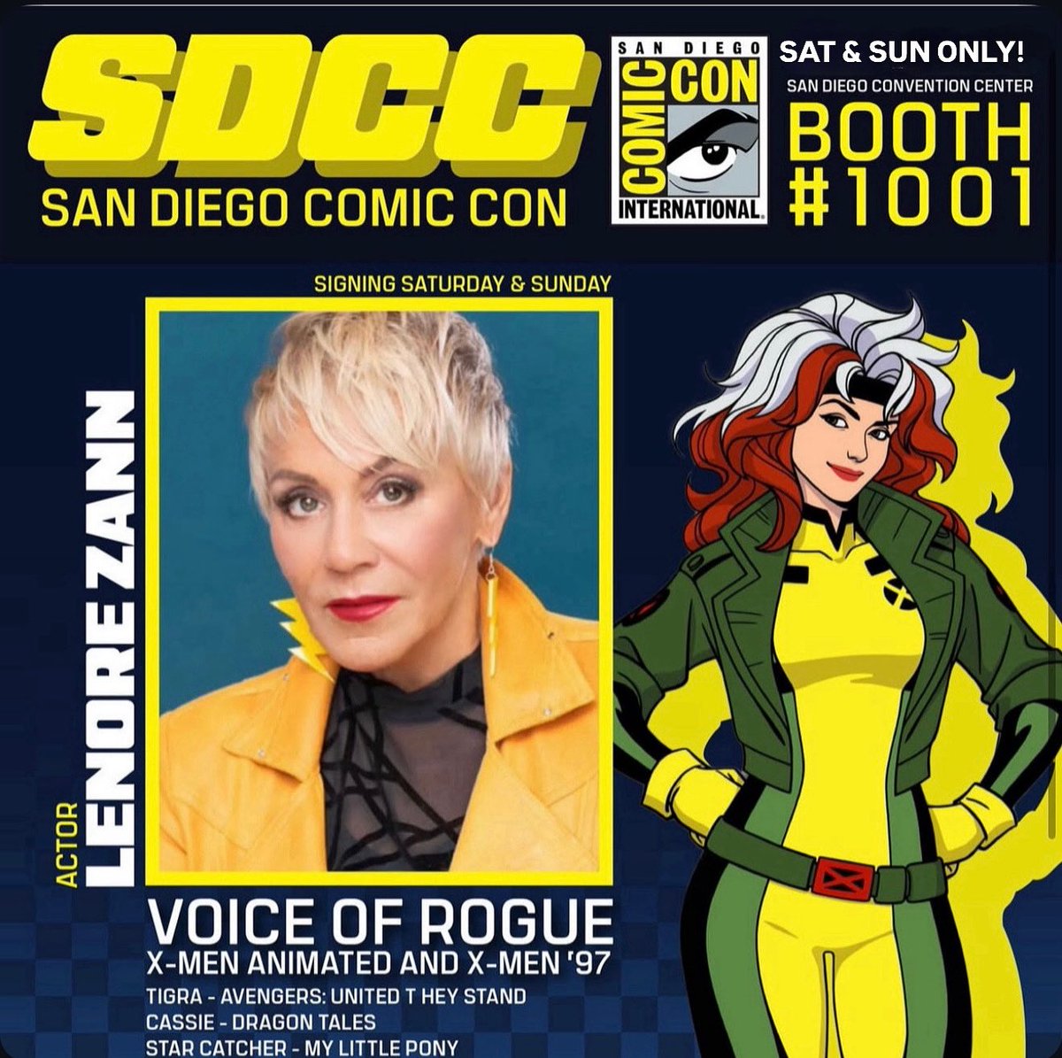ZannLenore's tweet image. Who else is comin’ to SAN DIEGO COMIC CON?!!
Cuz Rogue will be IN DA HOUSE! But ONLY for TWO DAYS this year! (SAT AND SUN July 26/27).
So come find me at the Unknown Comics X-Men Booth #1001 both days (from 11am til closing)!
And I’ll be taking part in the X-Men Fandom…