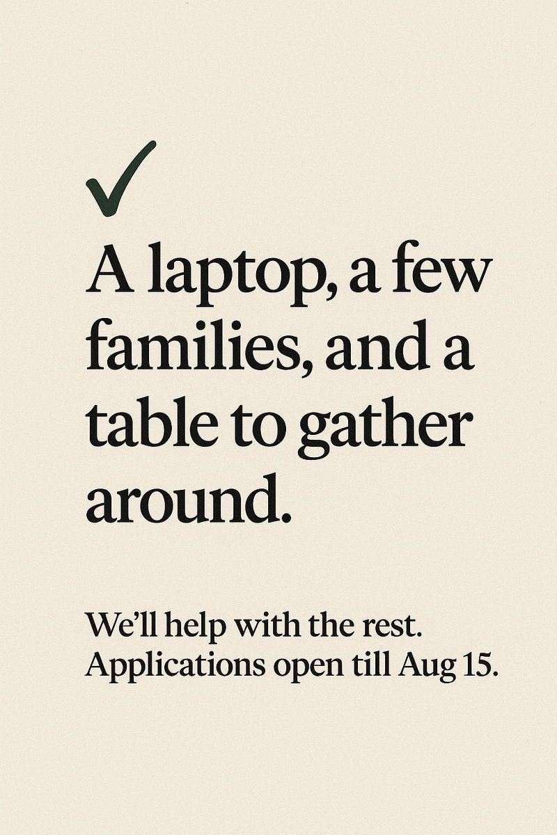 allonethingxyz's tweet image. You don’t need to have it all figured out.

We’ll walk with you from first idea to first gathering — and beyond.

🗓 Applications close Aug 15
🔗 allonething.xyz

#AllOneThing #CommunityBuilders #StartWhereYouAre #AOTFellowship
