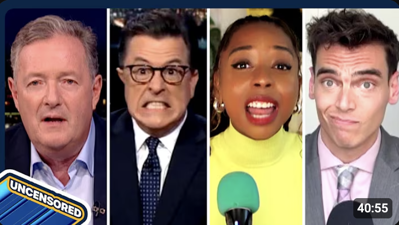 brad_polumbo's tweet image. Check out my debut appearance on @PiersUncensored!
@piersmorgan & panel discuss the Colbert hysteria, Hunter Biden's big interview, the Coldplay CEO scandal, and much more!
Watch: youtube.com/watch?v=G-USxX…