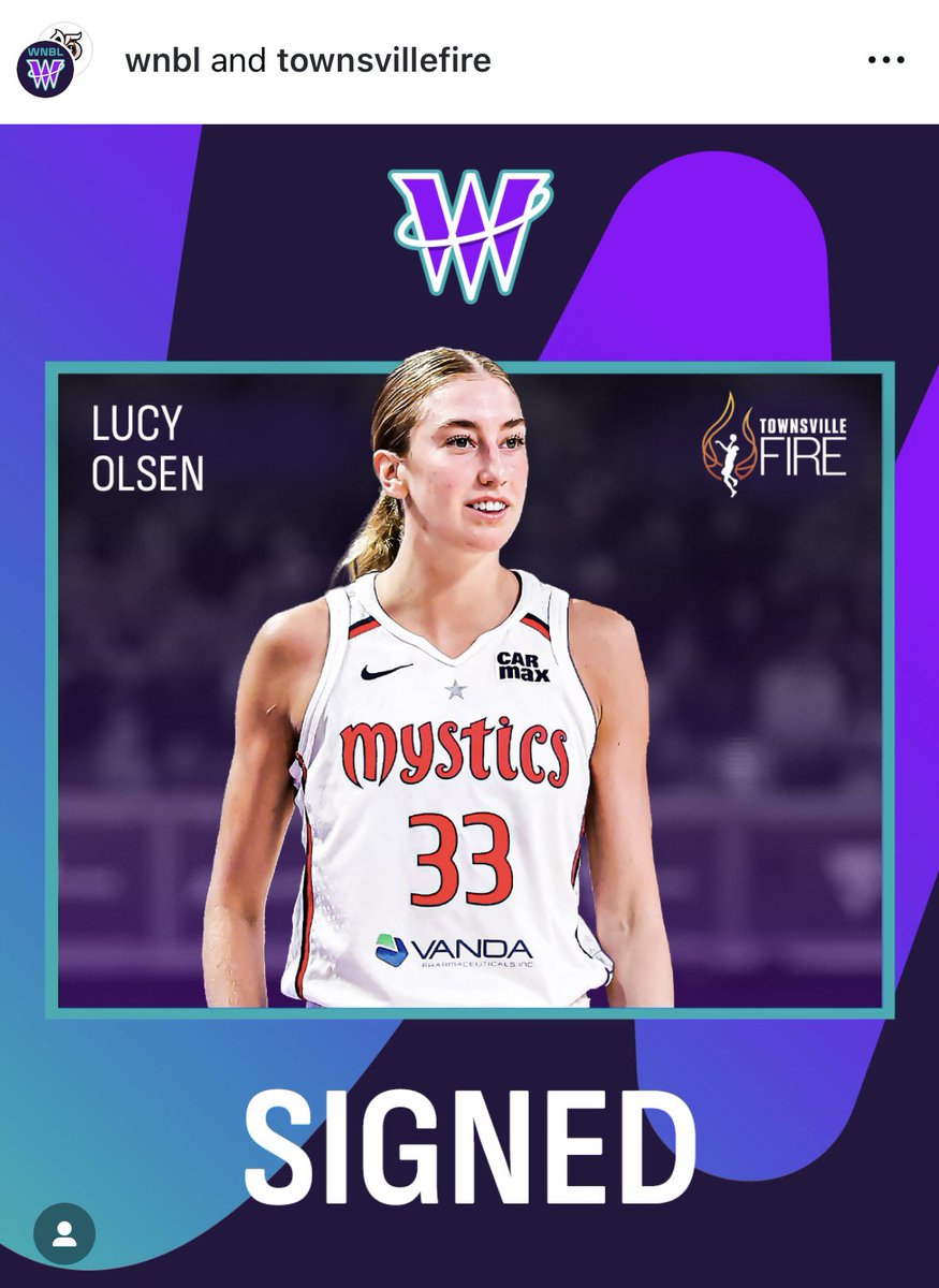 owensiebring's tweet image. Did I have to look up which country Townsville was in? Yes I did.
But now I’m here to tell you! Lucy Olsen has signed with the Townsville Fire of the WNBL in Queensland, Australia!
Very jealous of Lucy’s offseason plans down under! 🦘