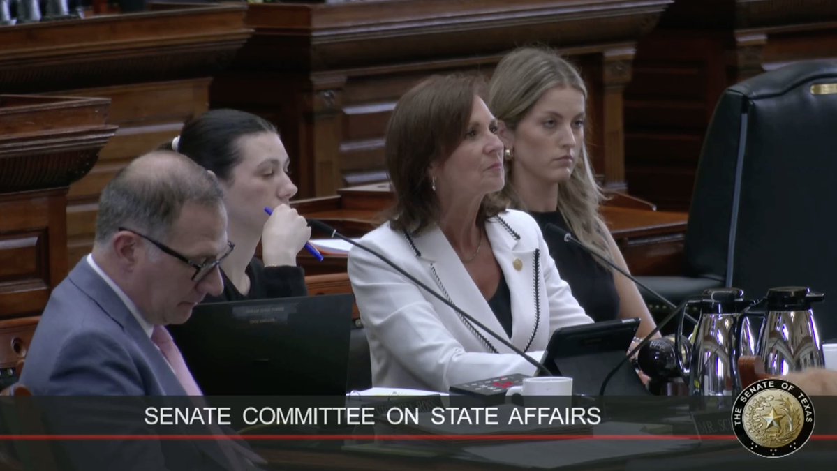AngelaPaxtonTX's tweet image. Today we heard SB 5 (banning THC), SB 11 (election integrity), and SB 12 (banning taxpayer funded lobbying) in the Senate State Affairs committee. I am proud to be the Vice Chair of this committee as we handle very important legislation for the state of Texas.
#TxLege