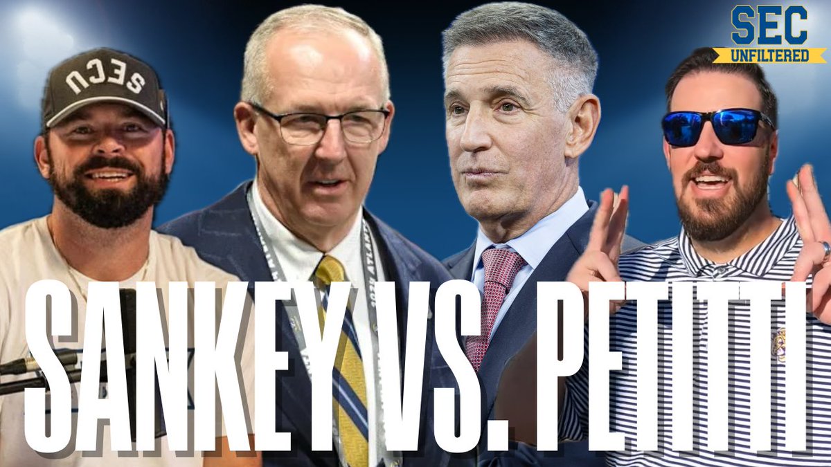 SECUnfiltered's tweet image. 🎙️ TO YOUR POINT EP. 12 🎙️
@CPhilly19 and @BlakeJRuffino return to talk Tom Petitti's foolishness, Greg Sankey standing on business, best/worst takes from SEC Media Days and much more.
Premiering on X, FB and YouTube at 8:00 PM CT!
youtube.com/live/o08z_Q9_m…
