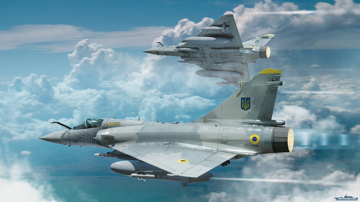 UKikaski's tweet image. The Ukrainian Air Force is reporting one of their Mirage 2000-5F fighters was lost due to an "aviation failure" while conducting a mission. The pilot reported the failure to his flight commander prior to ejection and a safe recovery.
(AI generated stock image)
#OSINT…