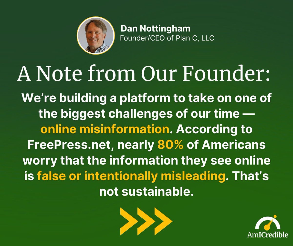 amicredible's tweet photo. A note from our founder.  #CredibilityStartsWithYou https://t.co/kFJIRBlg2L