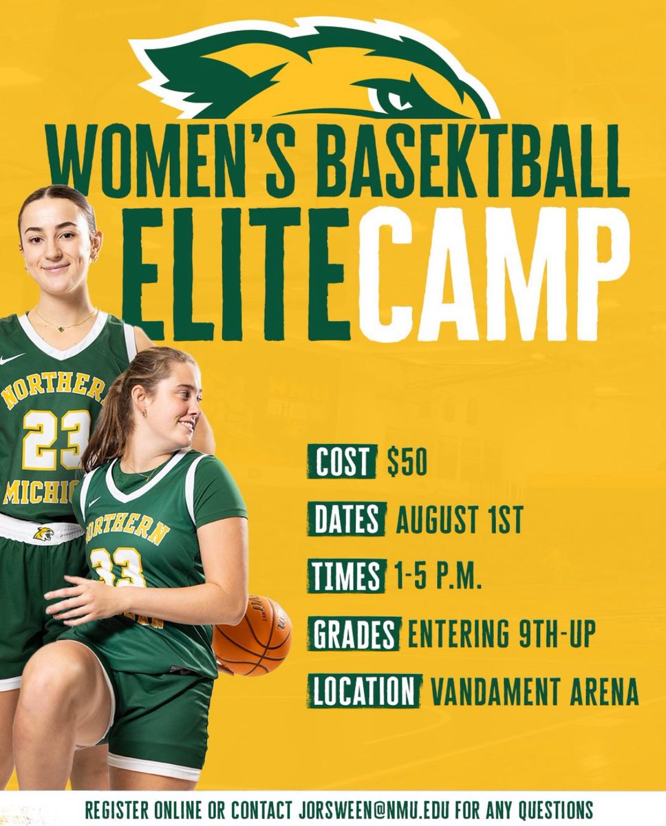 NMU_WBBall's tweet image. ✅ SIGN UP NOW! 

You will get an inside look at our program and meet the team. 

🔗 nmu.universitytickets.com/w/event.aspx?i…