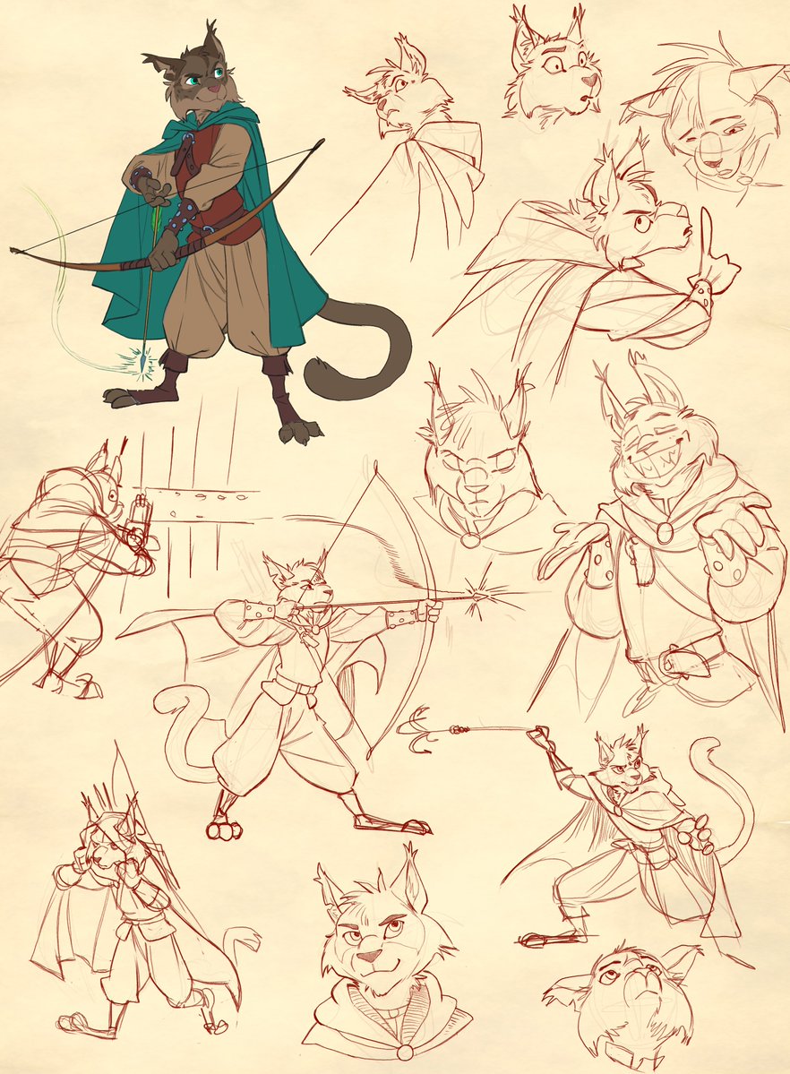 sneakygnida's tweet image. sketch sheet comm for @SibbiTheLynx