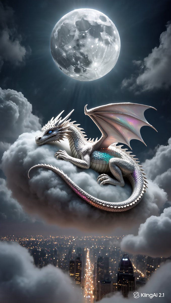 PixMotionAI's tweet image. In this ethereal AI masterpiece, a baby dragon dreams on clouds above a twinkling city—crafted with Kling AI at PixMotionAIStudio! 🌌🐉 Give me your feedback😁#AIart #Dragon #kling_ai #DigitalFantasy #PixMotionAI #ai #ContentCreation
