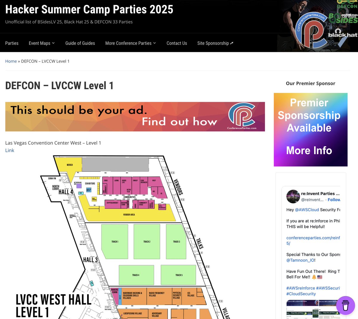 Hacker Summer Camp Parties: BSides BlackHat DEFCON tweet media