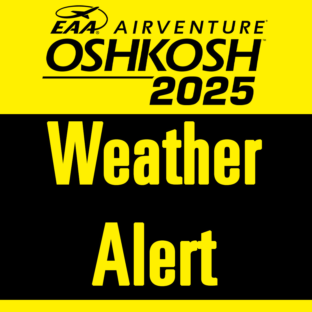 EAA's tweet image. #OSHALERT: NWS issued a Heat Advisory for Oshkosh with heat index up to 104 on Wed 7/23. Be cautious, stay hydrated, and find shade.