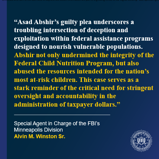 Forty-Eighth Conviction in Feeding Our Future Fraud Scheme

Read More: ow.ly/9j3a50WtFkq