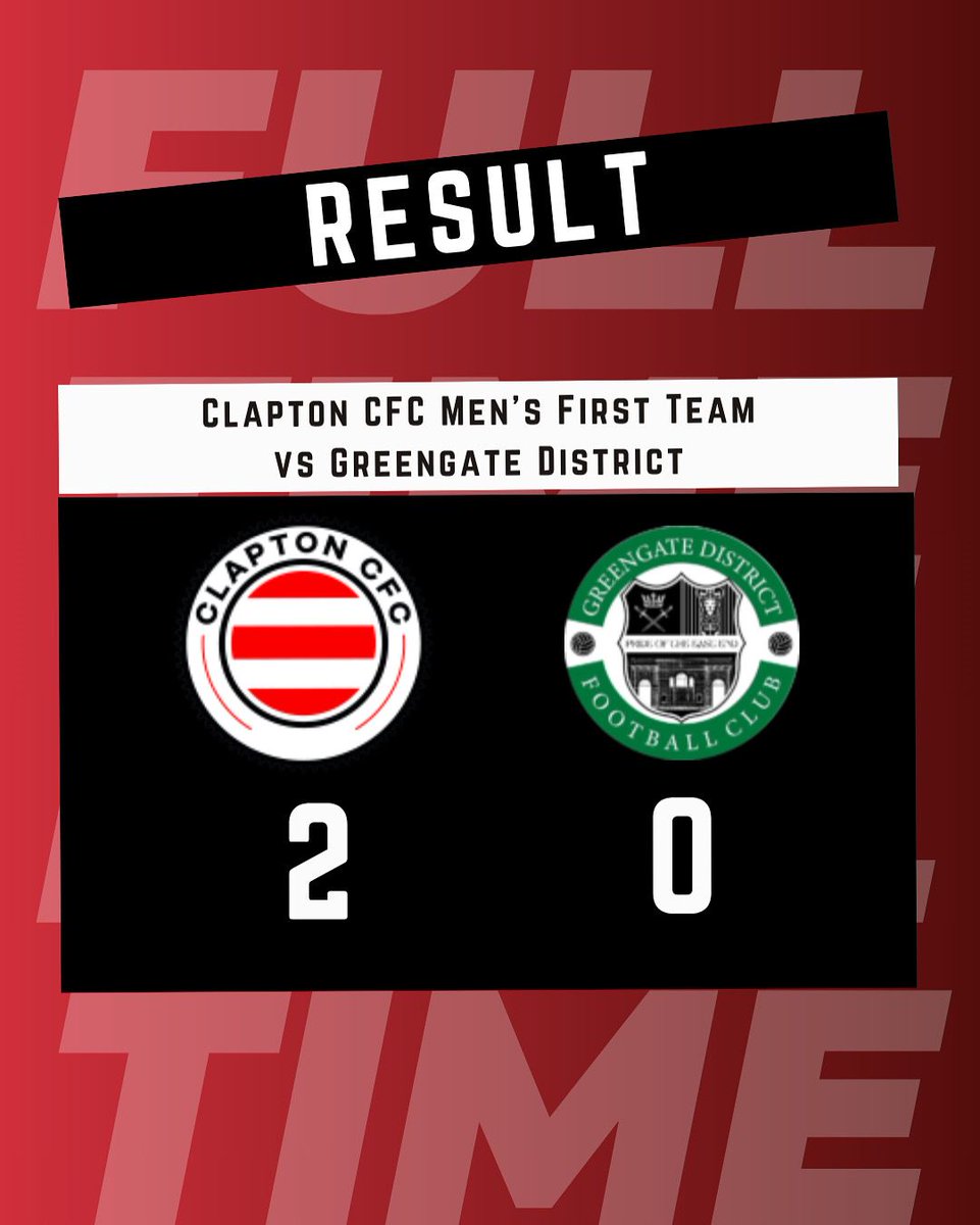 It's a win in the final friendly of pre-season for the Clapton CFC Men's First Team.

A goal in each half from Fred Taylor secured the win although Jack Francis and the defence had to work hard for the clean sheet.