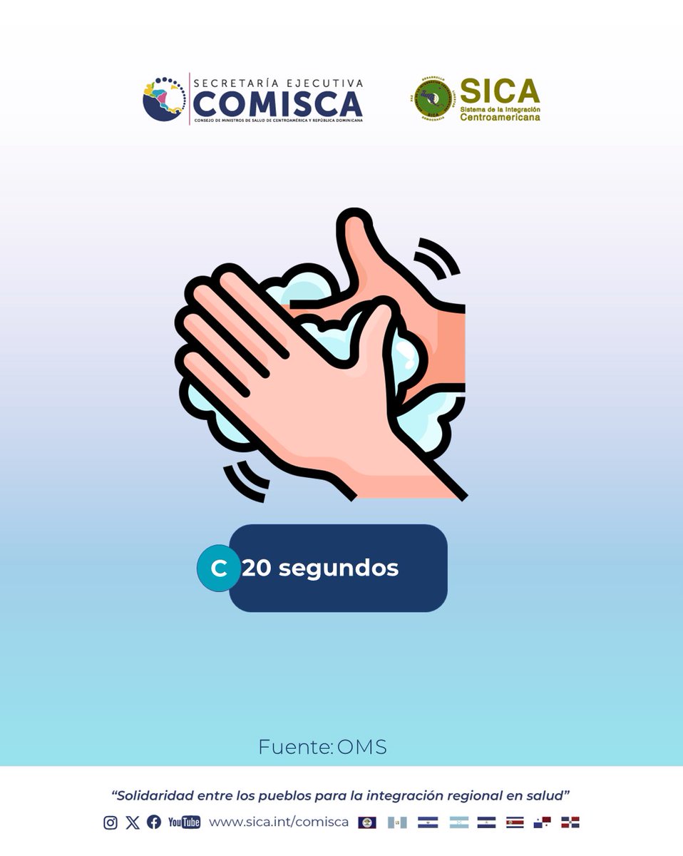 Respuesta de Trivia...

¿Sabes cuál es el tiempo mínimo recomendado por la OMS para un correcto lavado de manos con agua y jabón para prevenir enfermedades❓
A) 5 segundos
B) 10 segundos
C) 20 segundos

#SECOMISCA #OMS #LavadoDeManos