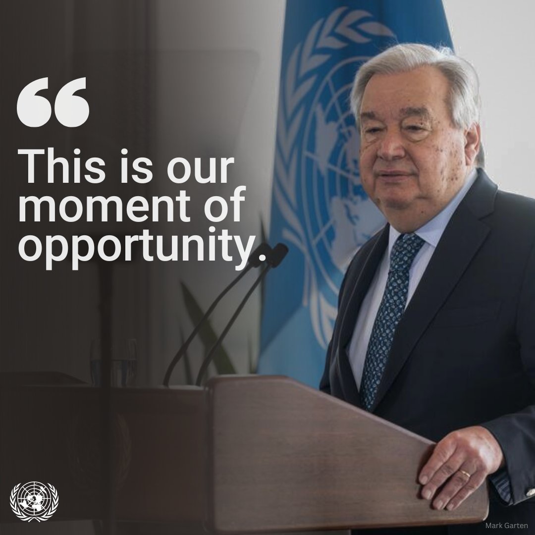 antonioguterres's tweet image. The renewable energy revolution is our moment of opportunity to ...
build the energy system of the 21st century;
meet the world's surging electricity demand sustainably;
use trade, investment & finance to supercharge a just energy transition.
Let’s seize it.