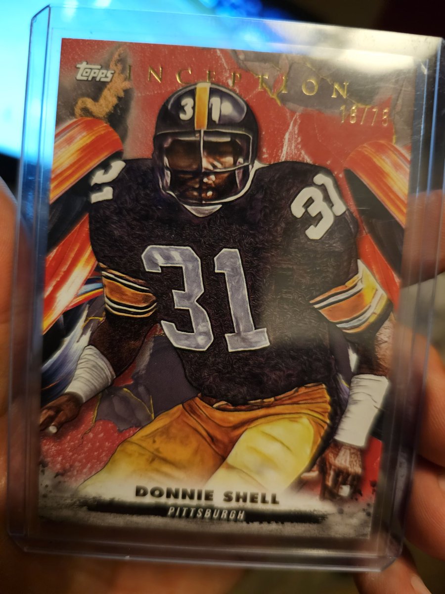 Loving the pop! Donnie Shell - Topps Inception 2024 /75  #steelers @ronaldroden4 <a href="/Duce1966/">Duce Snedeker</a> <a href="/CardsSteelers/">Steelers Cards</a> <a href="/caliser786/">Ralph Calise</a> <a href="/coach_sobe/">Coach Sobe</a> <a href="/1947Steelers/">Starless Steelers</a> <a href="/PittsburghSport/">Steelers Takeaways 🌗</a> <a href="/steelcitystar/">Steel City Star</a> <a href="/ReBobzilla1001/">ReturnOfBobzilla1001</a> <a href="/SteelUK/">Gordon Dedman</a> <a href="/Cleriga/">Oscar Clériga 🏈</a> <a href="/RetroSteeler70s/">SteelersRetro</a> <a href="/Steelersdepot/">Steelers Depot 7⃣</a> <a href="/Alex_Kozora/">Alex Kozora</a> @304collector