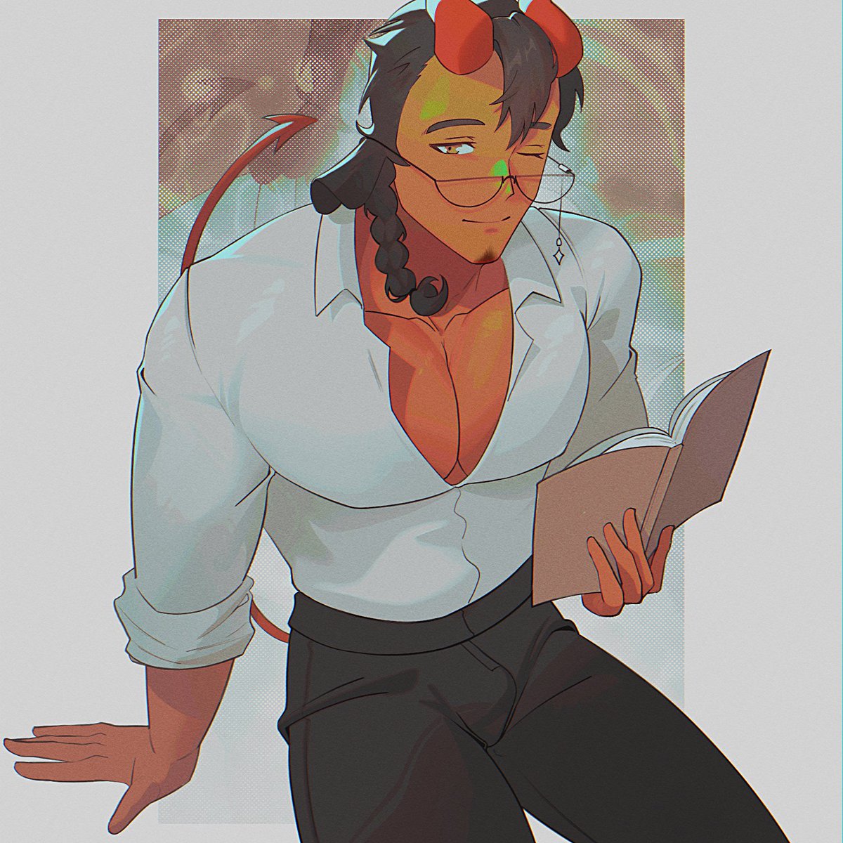 yaoifiedevil's tweet image. me when im reading a book