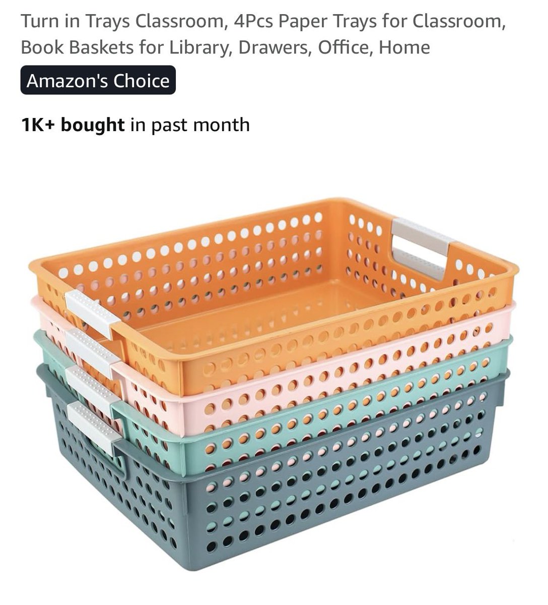 TeachWithLulu's tweet image. π©· 5th Grade
π§‘ Jacksonville, FL
π©΅ Year 19
π ELA
π Social Studies
I would love to have these turn in baskets cleared from my list! amazon.com/hz/wishlist/lsβ¦