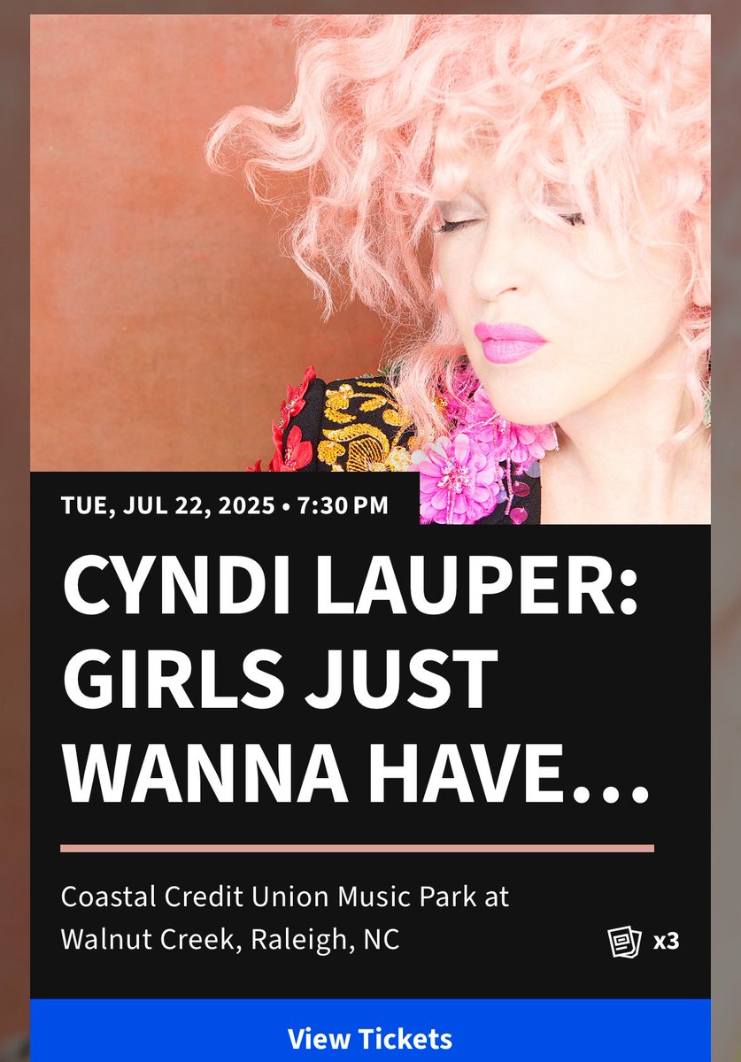 CwNewbie11's tweet image. I need a pick me up so I’m headed to Raleigh to watch Cyndi.