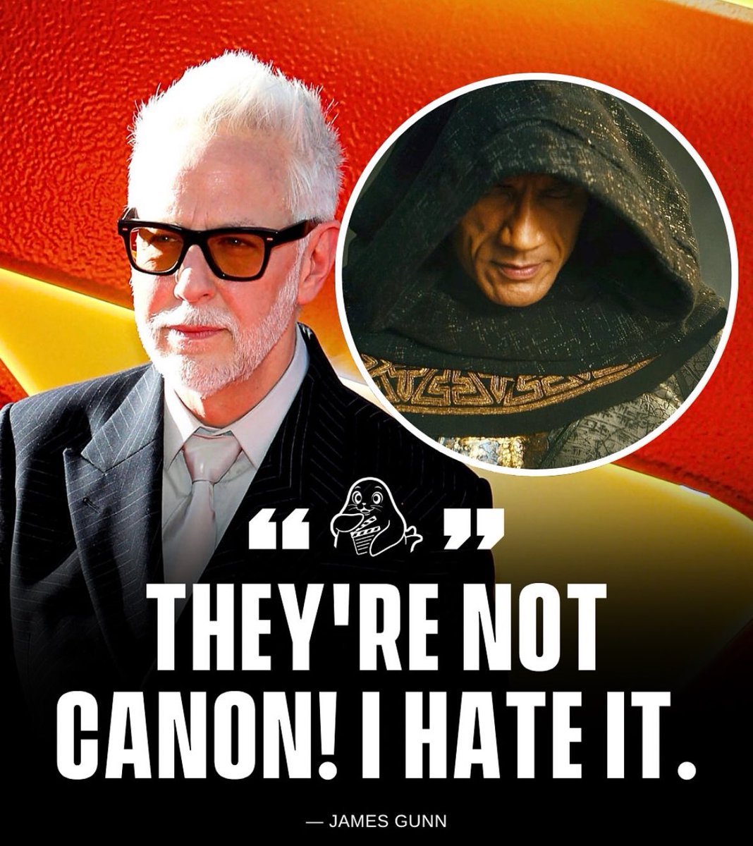 JAMES GUNN WHEN ASKED IF 'BLACK ADAM' AND 'SHAZAM: FURY OF THE GODS' ARE DOU CANON: