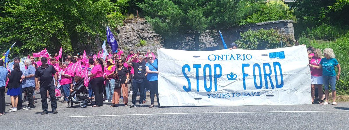 OPSEU's tweet image. As premiers from across Canada met, members joined @HealthCoalition, fellow unions and community allies to rally in defense of public health care. United in solidarity we sent a strong message, this is OUR public health care system and we will never stop fighting to protect it.