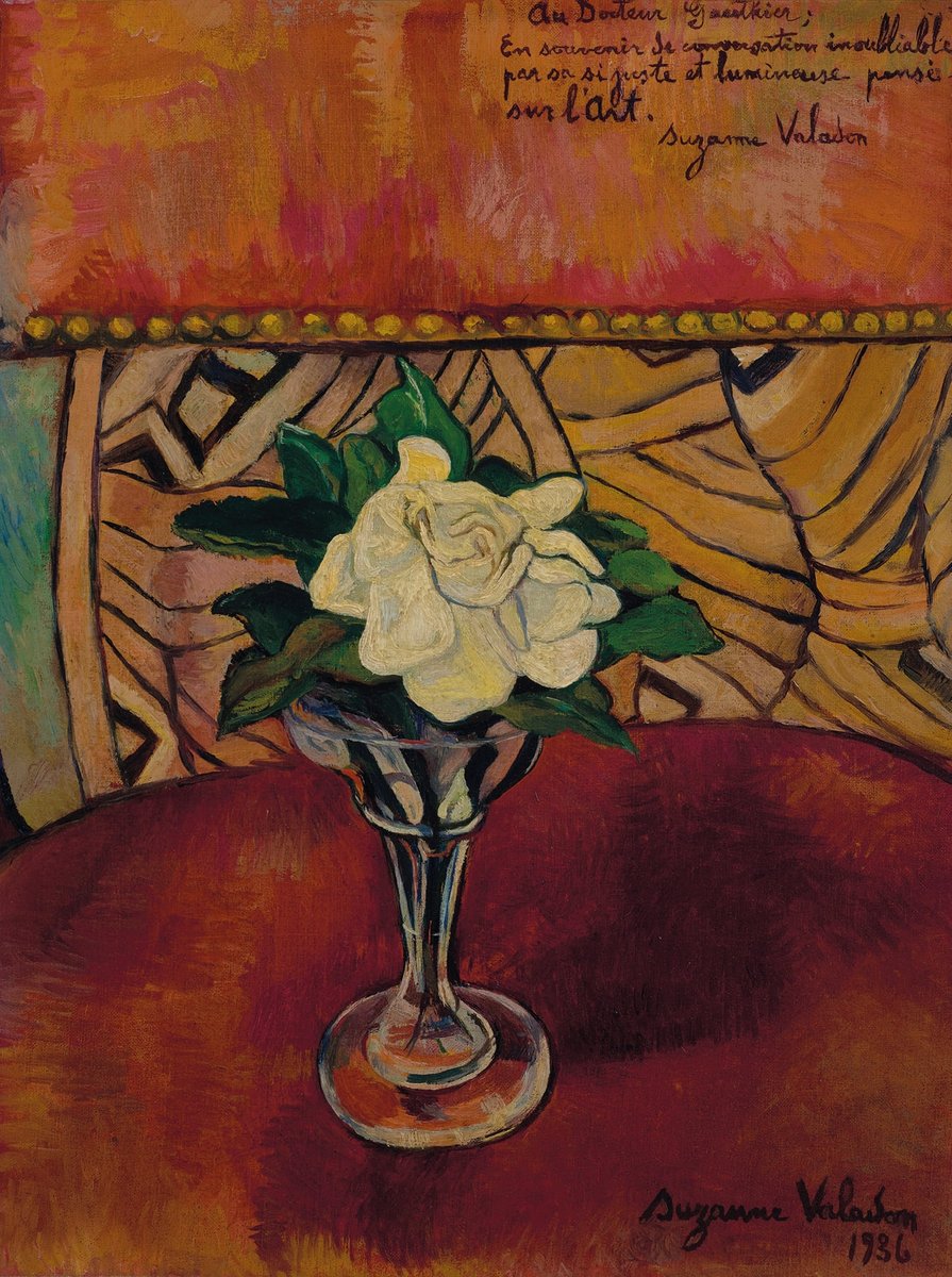 eqpa_'s tweet image. 💐
· Natura morta amb rosa blanca - 1936 - Suzanne Valadon