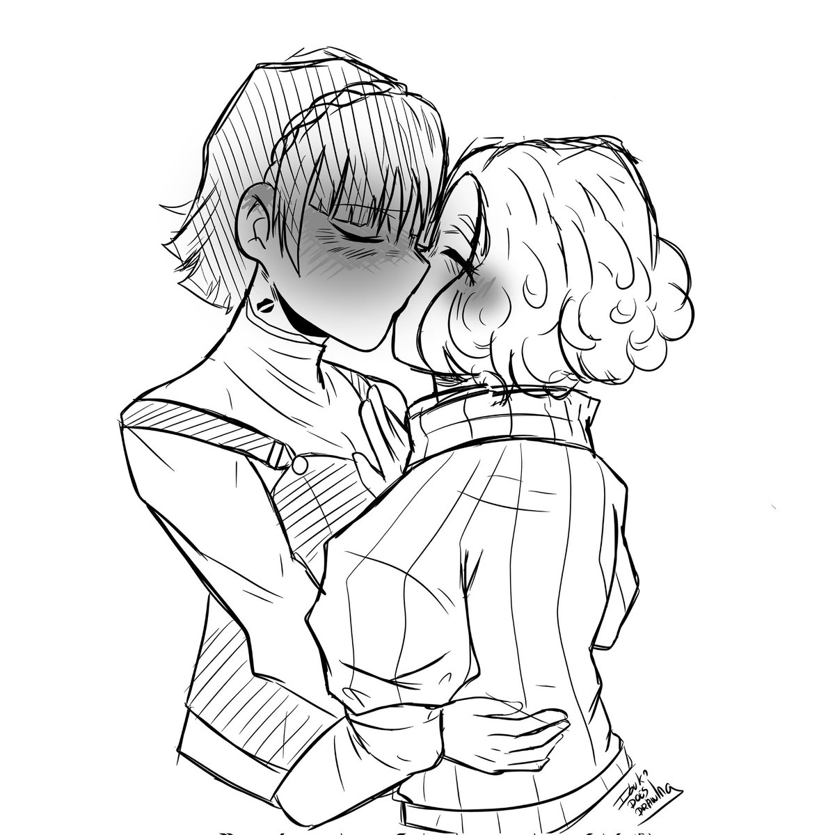 Ibuki_draws's tweet image. THEY ARE KISSING.
More Makoharu sketch.
@chaozz_aaaaEEE requested they kiss.
Here. They kiss.
ENJOY THE MAKOHARU.
#Makoharu #Okujima