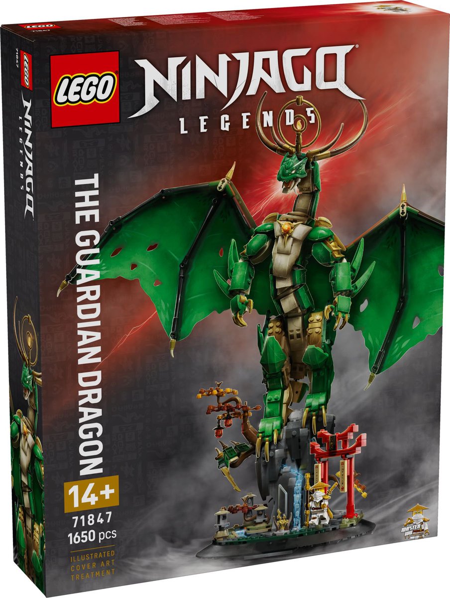 PenPlays_'s tweet image. 2025 Set of the Day
LEGO Ninjago Legends The Guardian Dragon
Pros:
-Even bigger than you think it is
-Display-first focus allows for the most organic looking LEGO dragon to date
Cons:
-Instructions to re-build the dragon with a poseability-focus would be a nice bonus