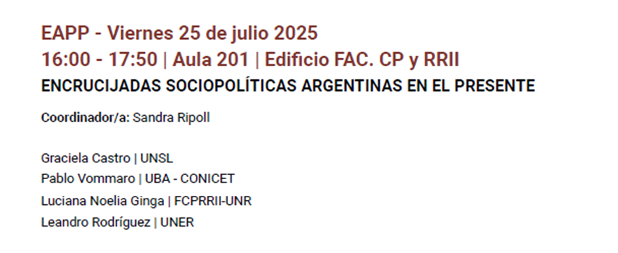 Ciencia Política - UBA (@cpoliticauba) on Twitter photo 👉El panel “Encrucijadas sociopolíticas argentinas en el presente” del área temática de Estado, Administración y Políticas Pública contará con la exposición de Pablo Vommaro (<a href="/pablovommaro/">Pablo Vommaro</a>) 👉El panel “Encrucijadas sociopolíticas argentinas en el presente” del área temática de Estado, Administración y Políticas Pública contará con la exposición de Pablo Vommaro (<a href="/pablovommaro/">Pablo Vommaro</a>)