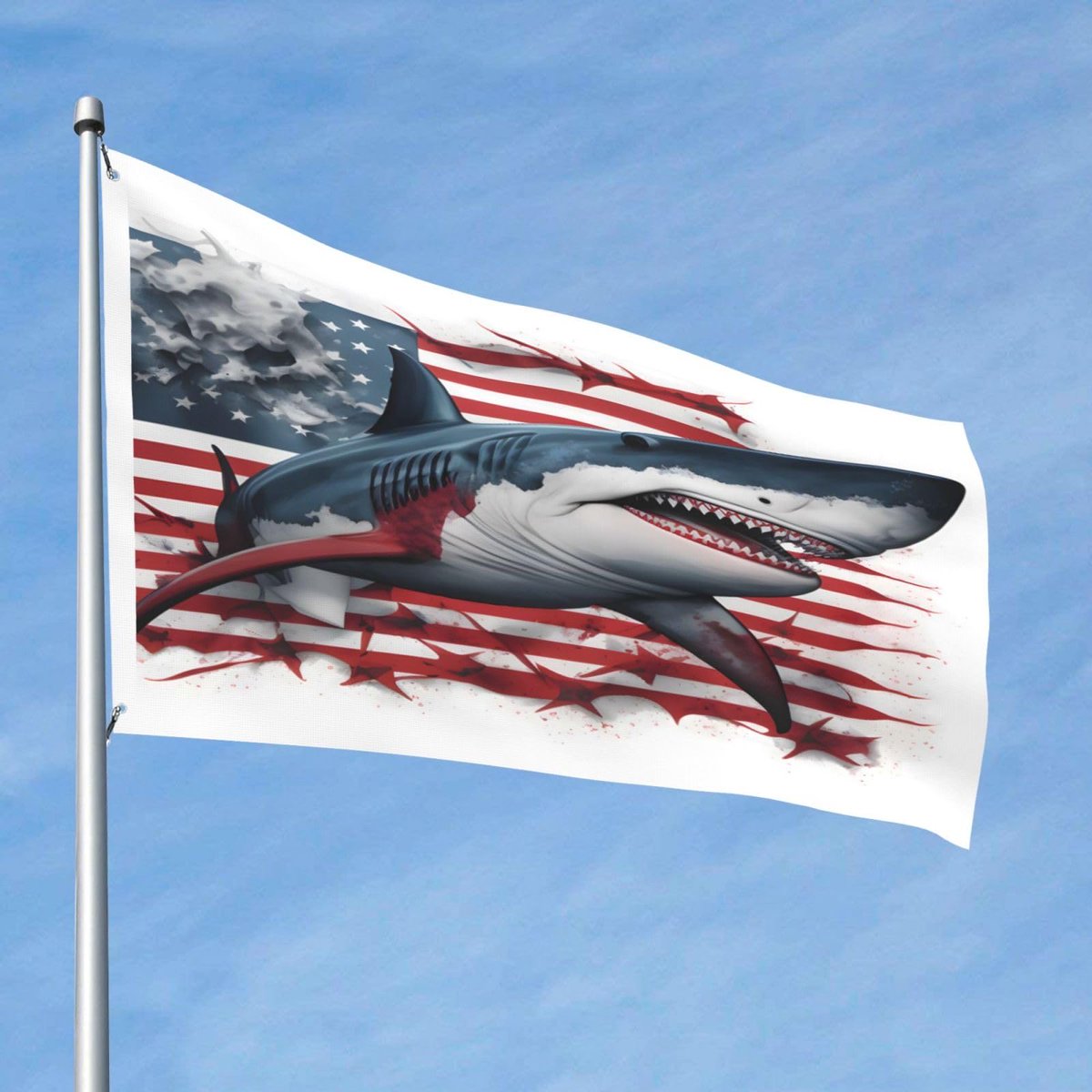 vperez_05's tweet photo. happy shark week everyone stand for the flag https://t.co/qwUSR0nTpI