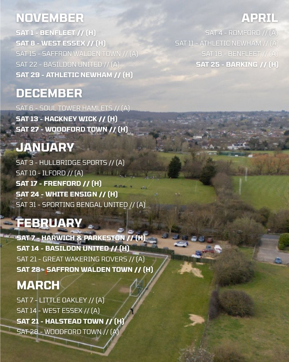 𝟮𝟱/𝟮𝟲 <a href="/EssexSenior/">Essex Senior League</a> 𝗙𝗜𝗫𝗧𝗨𝗥𝗘𝗦 🗓️
We are pleased to confirm our League Fixtures for the 25/26 season ✅

🥊 A Festive Derby
🤝 Some New Faces
🔥 A big game to end it all

Which game are you most excited for, Stags Fans ? 🤷‍♂️

#COYSTAGS // *Fixtures are subject to change