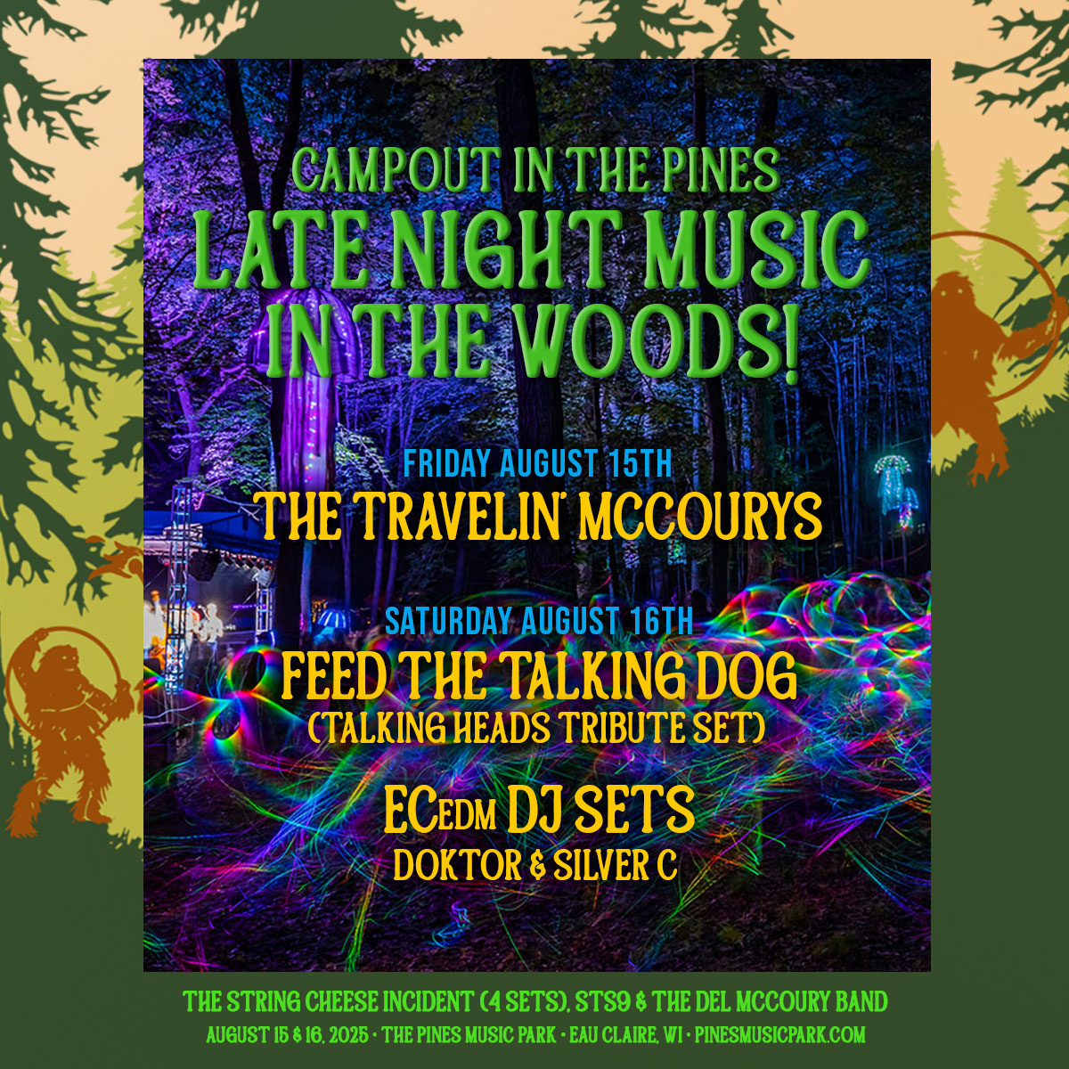 SCI_Official's tweet image. Our two night campout in Eau Claire, WI is right around the corner on August 15th & 16th, and 𝐭𝐢𝐜𝐤𝐞𝐭 𝐩𝐫𝐢𝐜𝐞𝐬 𝐠𝐨 𝐮𝐩 𝐨𝐧 𝐉𝐮𝐥𝐲 𝟐𝟒𝐭𝐡 𝐚𝐭 𝟏𝟐:𝟎𝟏 𝐀𝐌 𝐂𝐓. Now is your chance to lock in the current priced tier!
Tickets: pinesmusicpark.com/events/the-str…