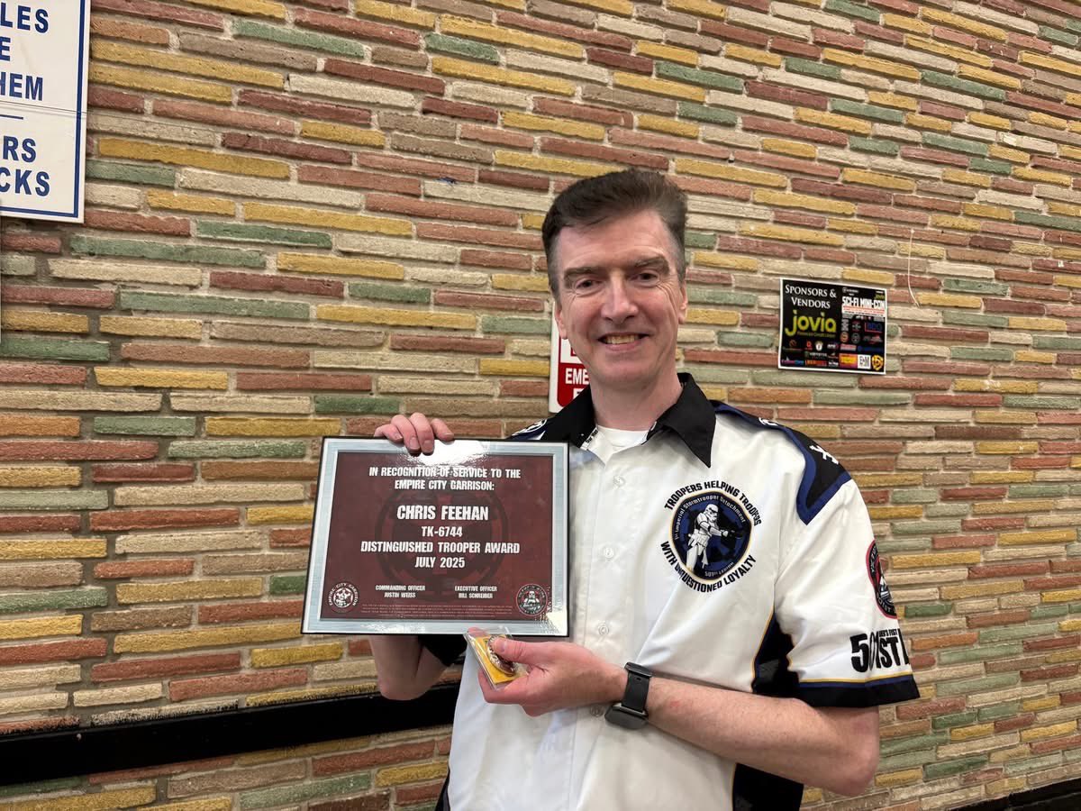 We’re excited to announce our first Distinguished Trooper Award: Chris Feehan (TK-6744)!

#501st #501stlegion #official501st #501stecg #empirecitygarrison #troopertuesday #distinguishedtrooper