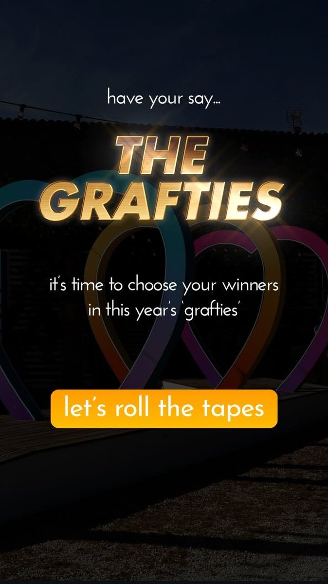 _AllThingsLIUK's tweet image. THE GRAFTIES POLL HAS BEGUN ON INSTA.
#LoveIslandUK
#LoveIsland