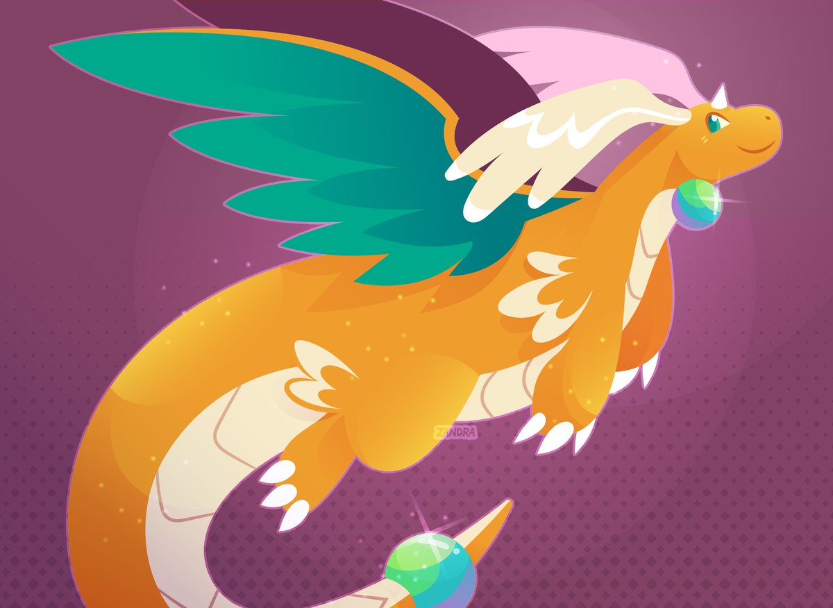 ZanofArc's tweet image. mega dragonite with a lil 🤏 bit more ☁️✨