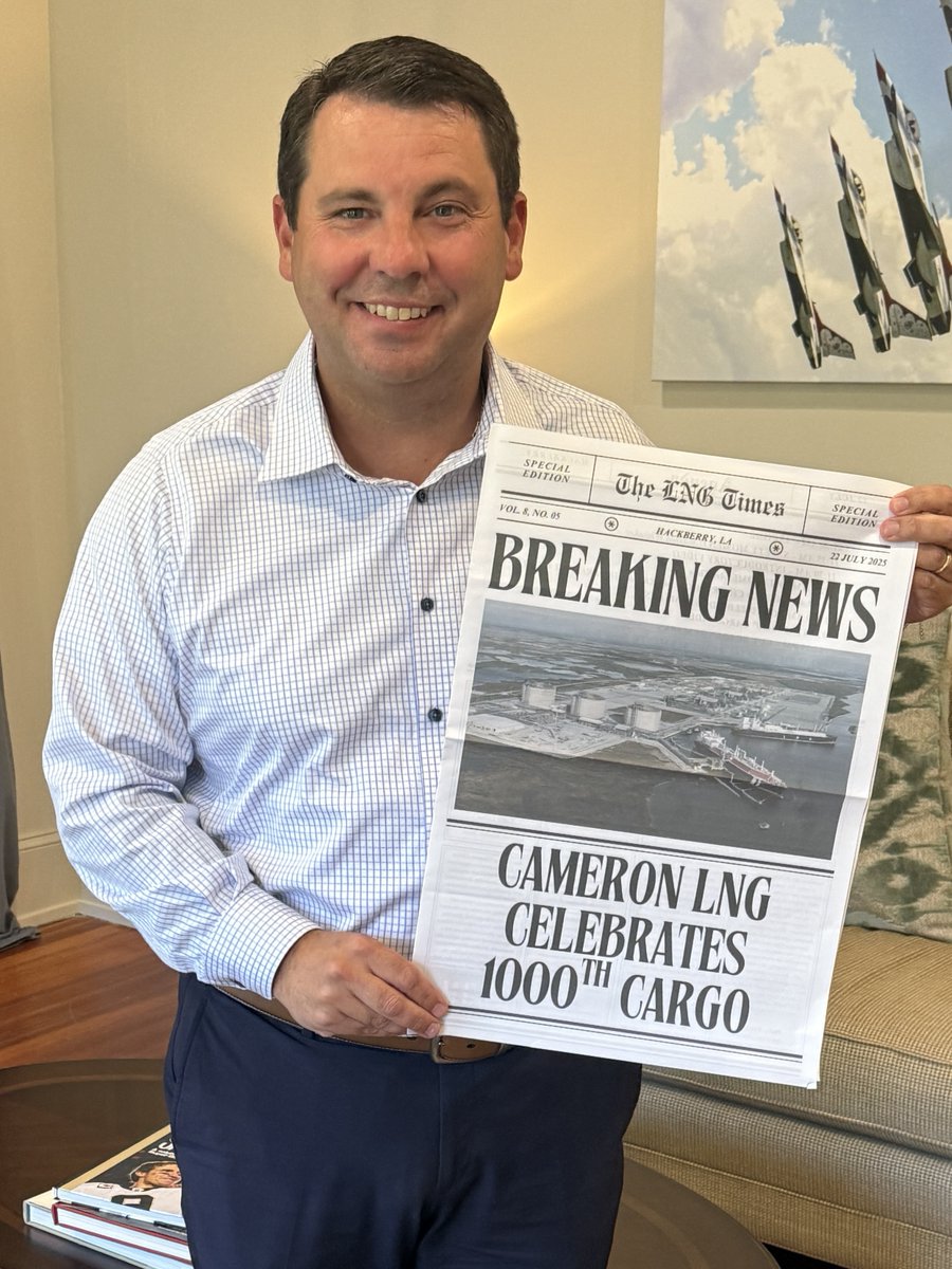 LMOGA's tweet image. LMOGA President Tommy Faucheux joined Cameron LNG today for a celebration of their 1000th cargo. Congratulations to the Cameron LNG team!