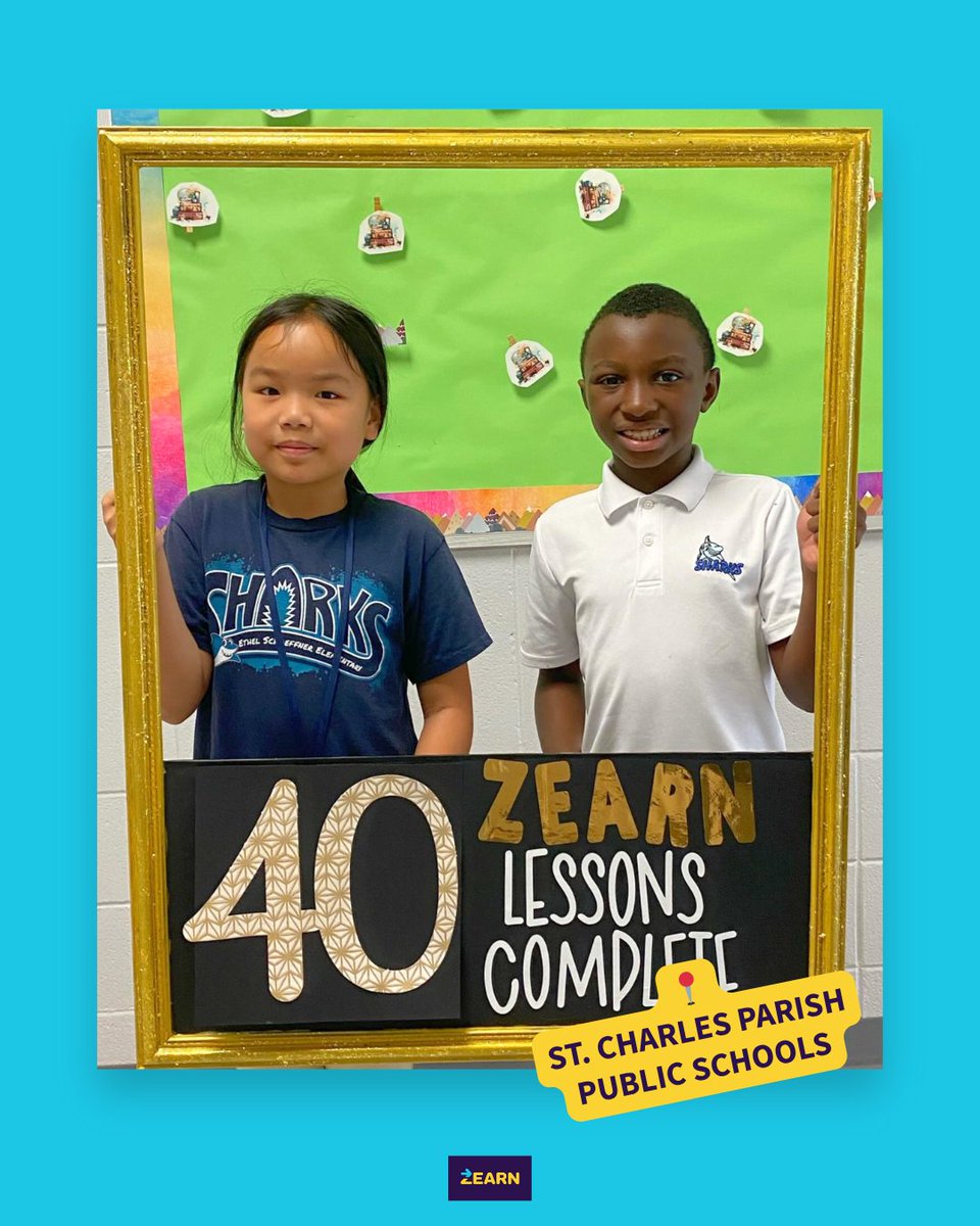 zearned's tweet image. We couldn’t let Shark Week pass us by without highlighting some of the hard-working Sharks from Ethel Schoeffner Elementary School in Louisiana! 🦈

🎉All throughout the year, students diligently completed their Zearn lessons, and major milestones were celebrated along the way.…