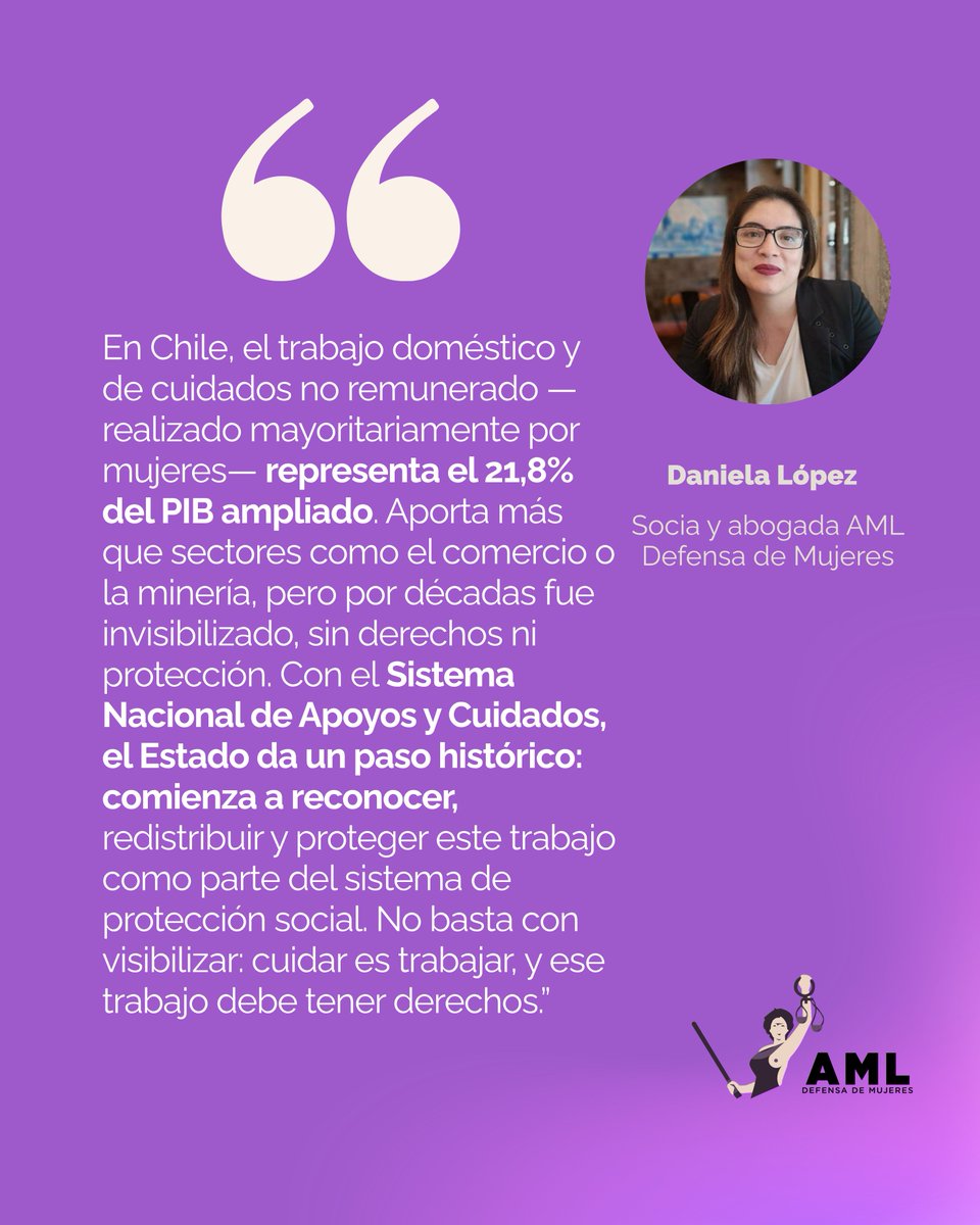 📢 22 de julio | Día del Trabajo No Remunerado

Cada día, millones de mujeres en Chile cuidan, sostienen, crían y mantienen hogares sin recibir un peso. Dedican casi 5 horas diarias al trabajo no remunerado, más del doble que los hombres. 

#LoQueNoSeDice instagram.com/amldefensa/