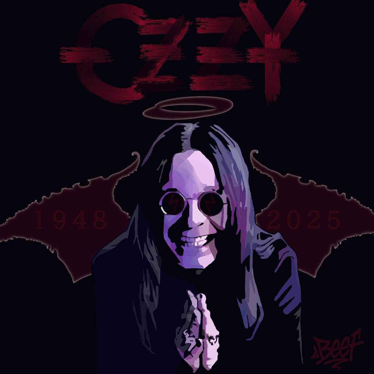Beef_does_art's tweet image. Small tribute to the Prince of Darkness
@OzzyOsbourne, continue rocking and being a badass up there 🖤