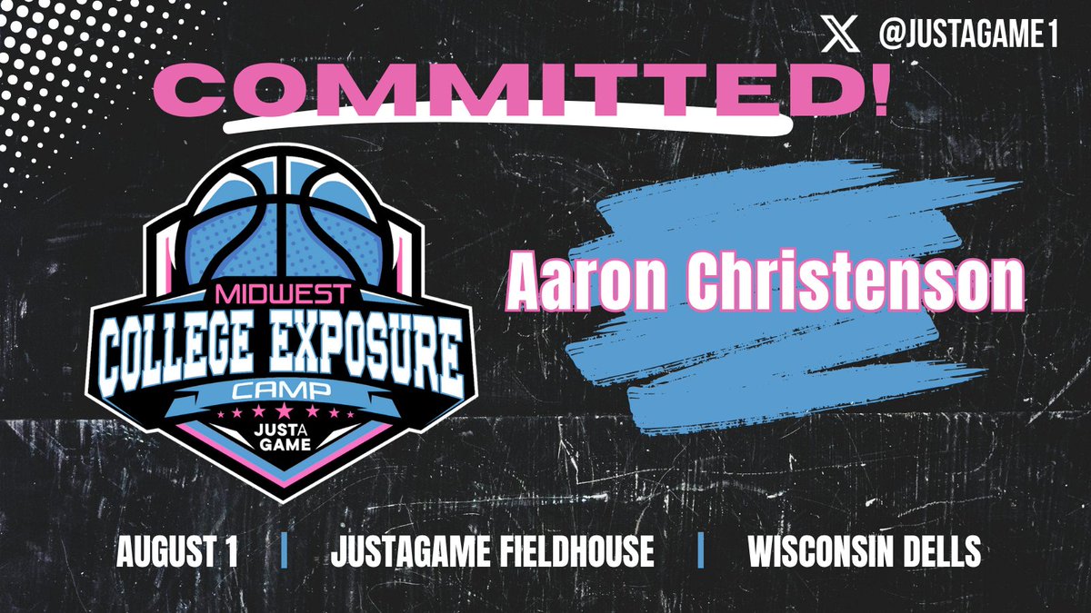 Justagame1's tweet image. 🚨COMMITTED🚨
Aaron Christenson has accepted his invitation to the Midwest College Exposure Camp where he will play in front of NCAA Division II and III coaches! @Aaron_james01
Spots are limited and filling quickly - Will you be there?!
📅 August 1st
📍 Justagame Fieldhouse…