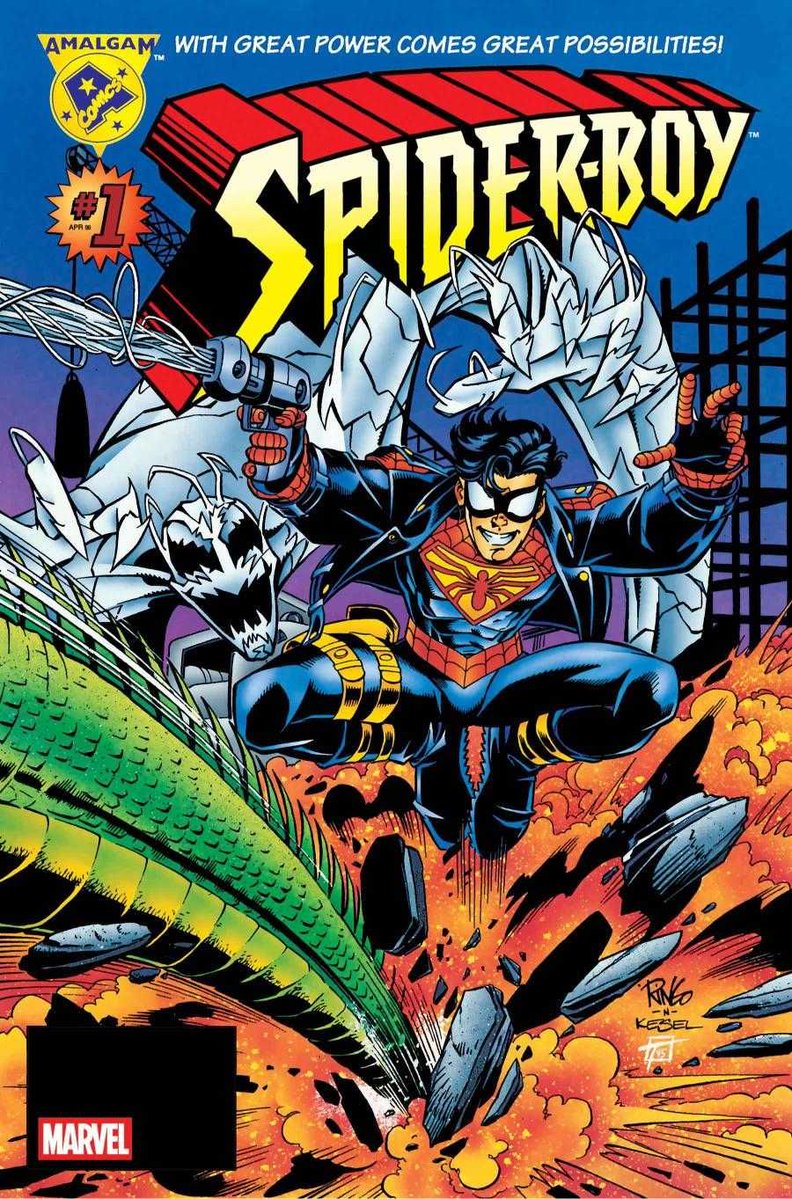 FanboyFactor's tweet image. LEGENDARY MARVEL/DC AMALGAM SUPER HERO SPIDER-BOY RETURNS TO COMIC SHOPS! @marvel @marvelcomicshq @dcofficial @KarlKesel #mikewieringo #amalgamcomics #amalgam #spiderboy buff.ly/ngogRYb