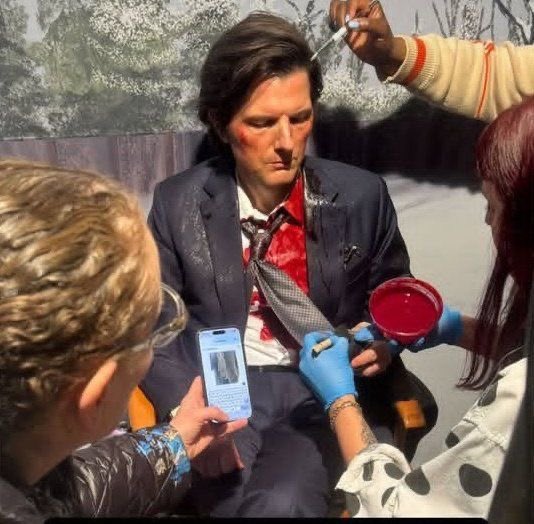 hellynaswife's tweet image. the fake blood team needs an emmy for making him look so hot i cant lie