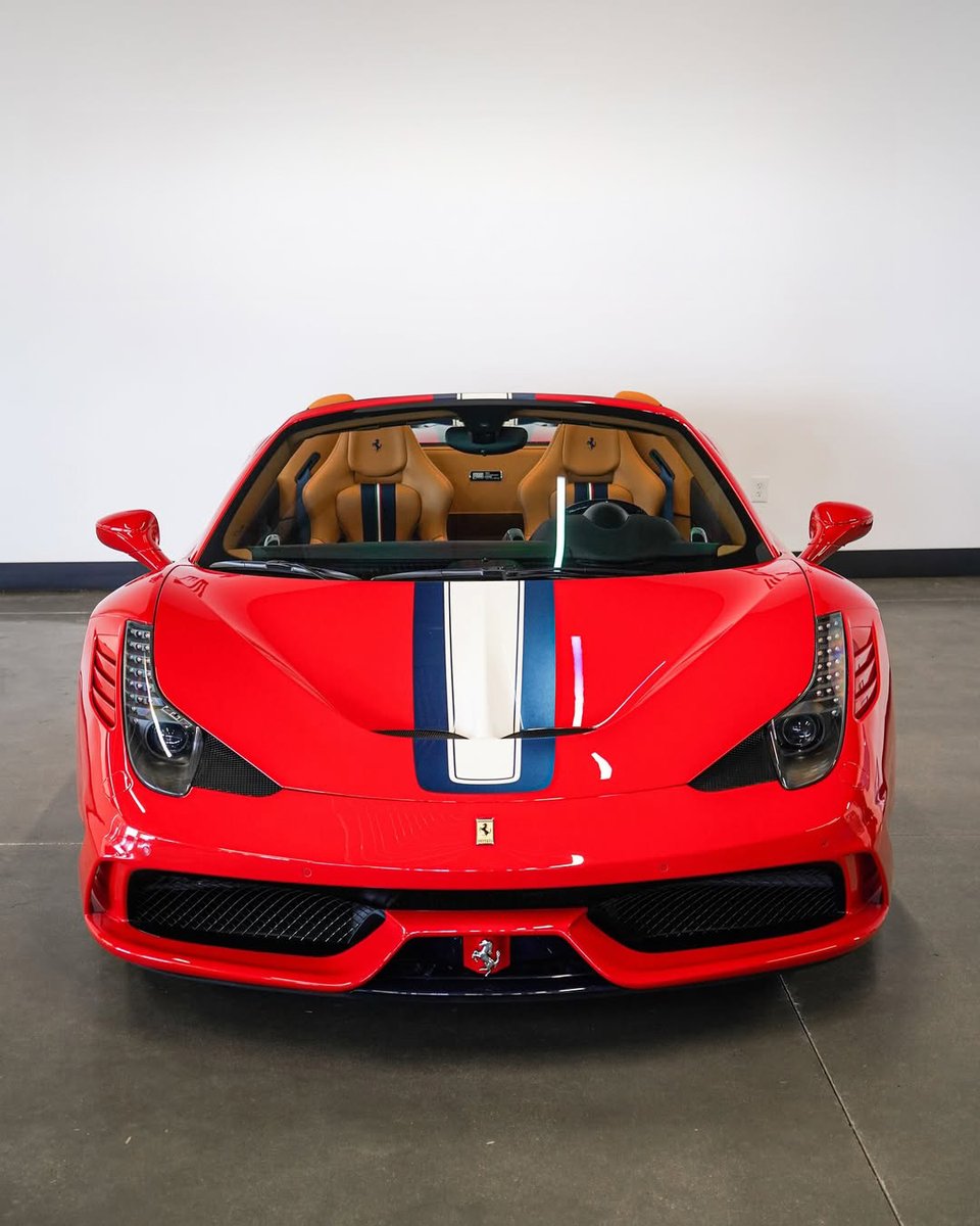 duPontREGISTRY's tweet image. 2015 Ferrari 458 Speciale Aperta | Asking Price: $1,799,800
This lightweight Ferrari, limited to just 499 units, is presented in Rosso Corsa loaded with Blue carbon fiber throughout!